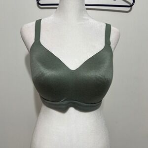 Cacique 36DD Lightly Lined Lounge Bra Sage Green Comfortable Everyday Support